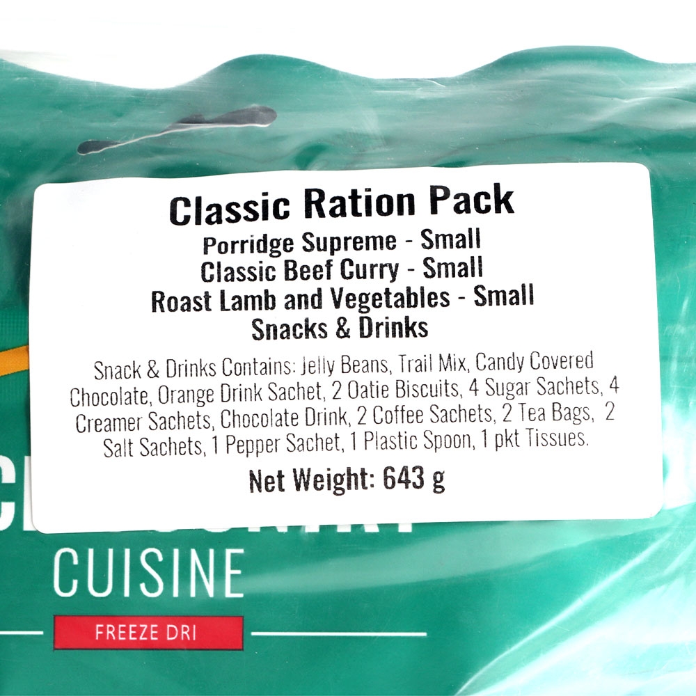 Back Country Cuisine Classic 24 Hour Emergency Ration Pack - Solo