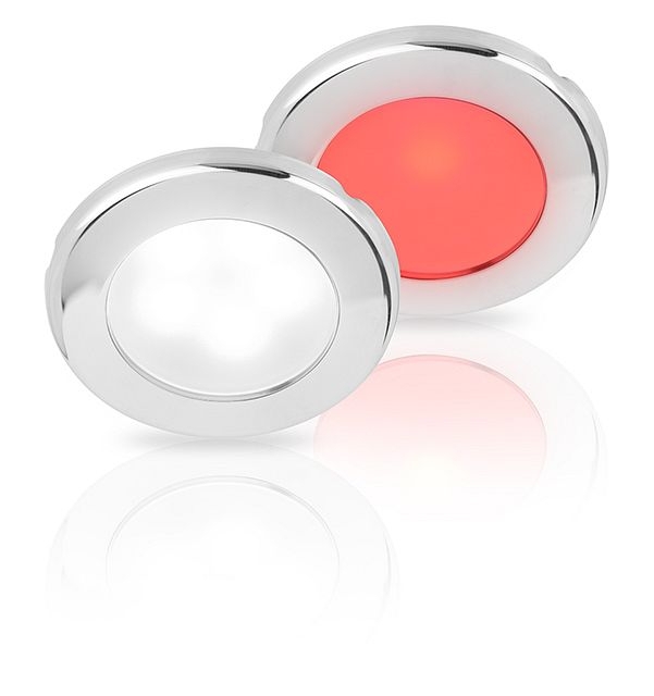 Hella Marine EuroLED 75 Downlight White/Red/316 Stainless Steel Rim Screw Mount 12V DC