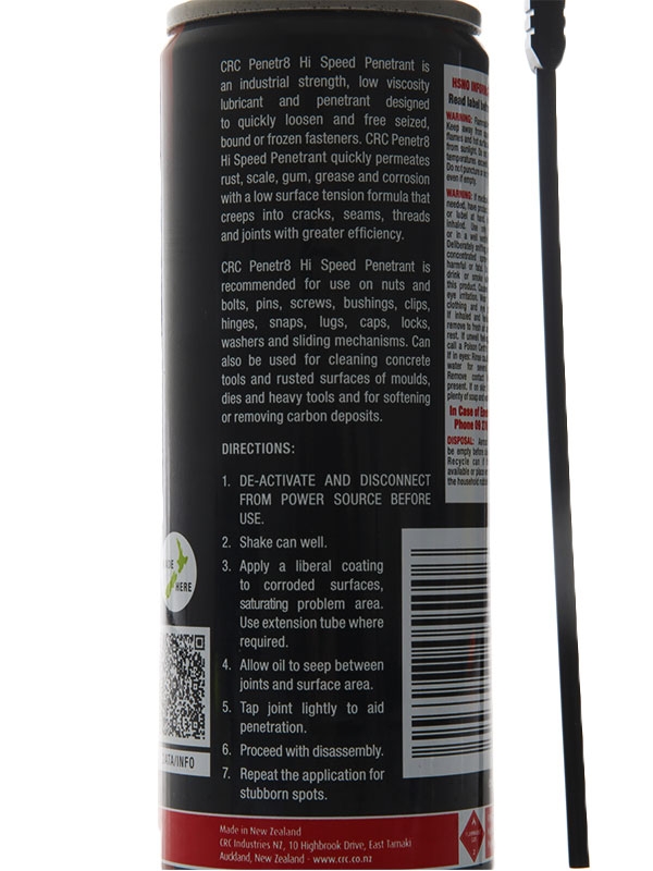 CRC Penetr8 Hi-Speed Penetrant Aerosol 210ml