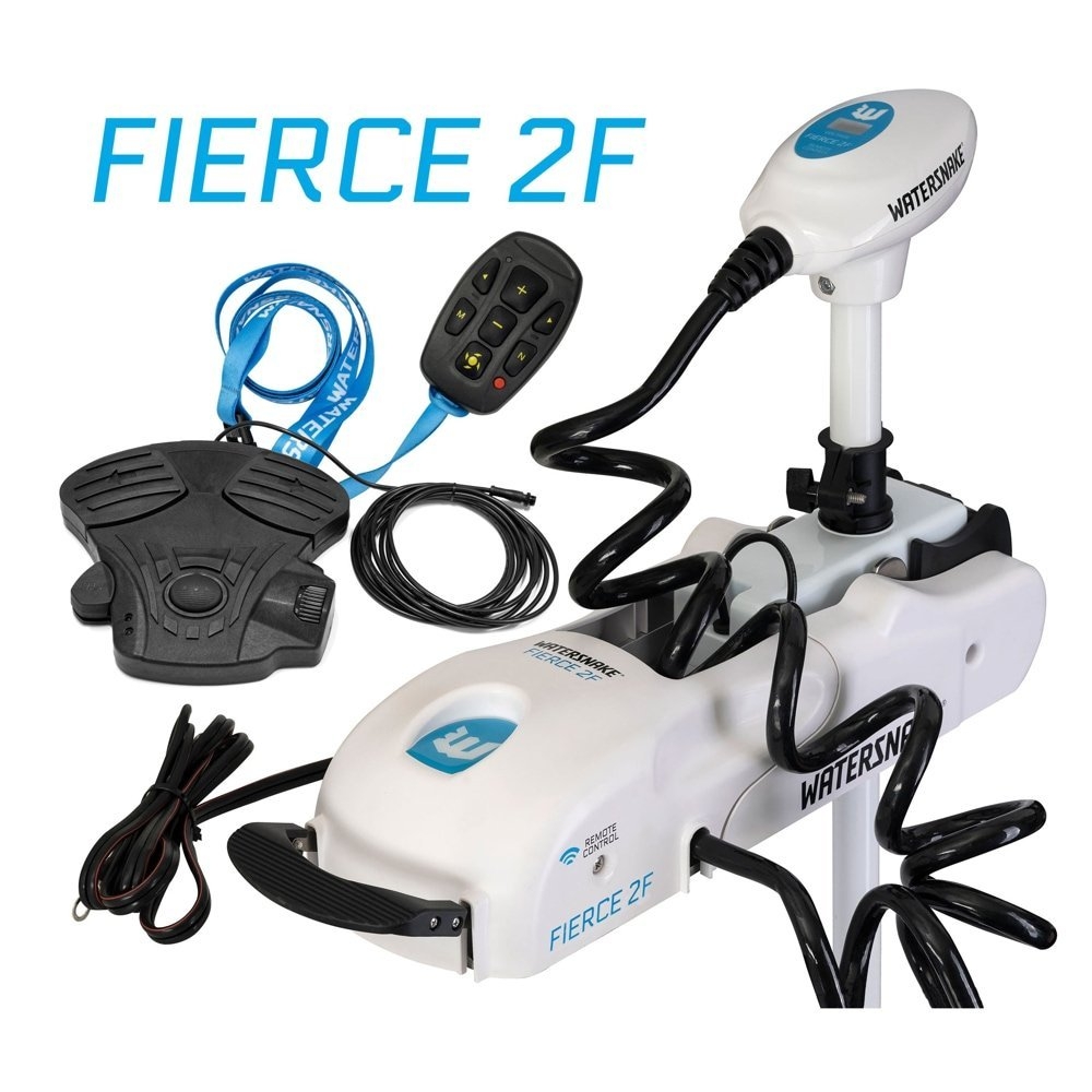 Watersnake Fierce 2F 65lb 54in Remote Bow Mount Trolling Motor with Foot Control
