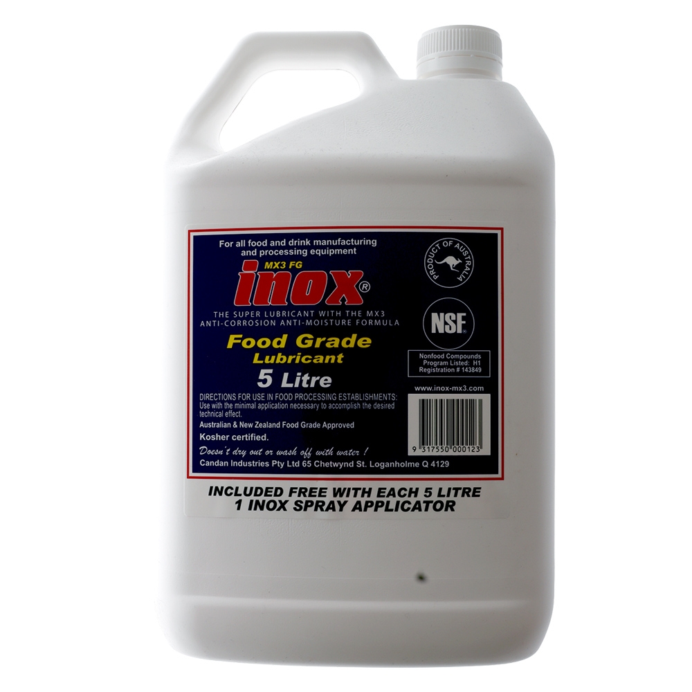 INOX MX3FG Food Grade Lubricant 5L with Spray Applicator