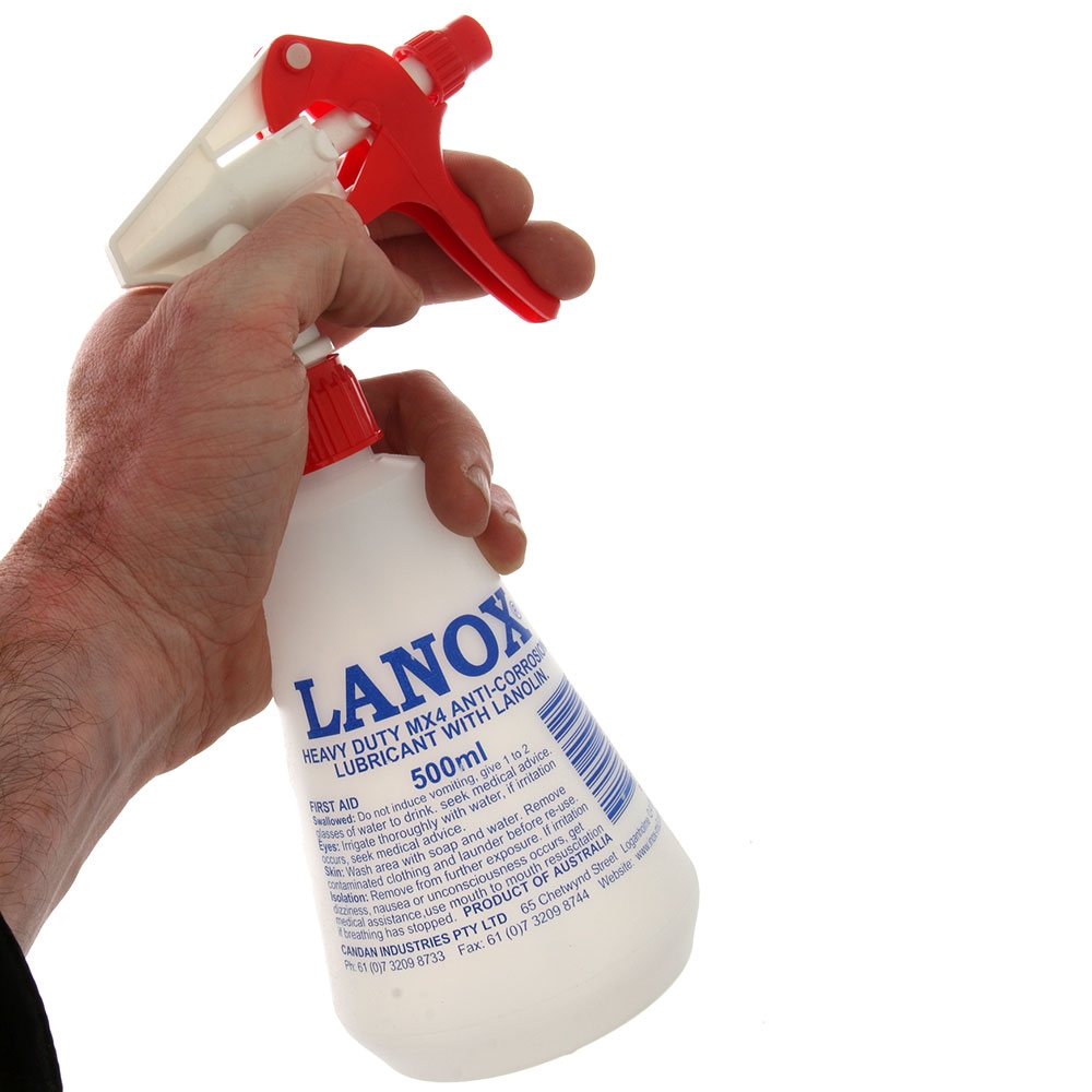 INOX MX4 Lanox Lanolin Spray Applicator Bottle 500ml 