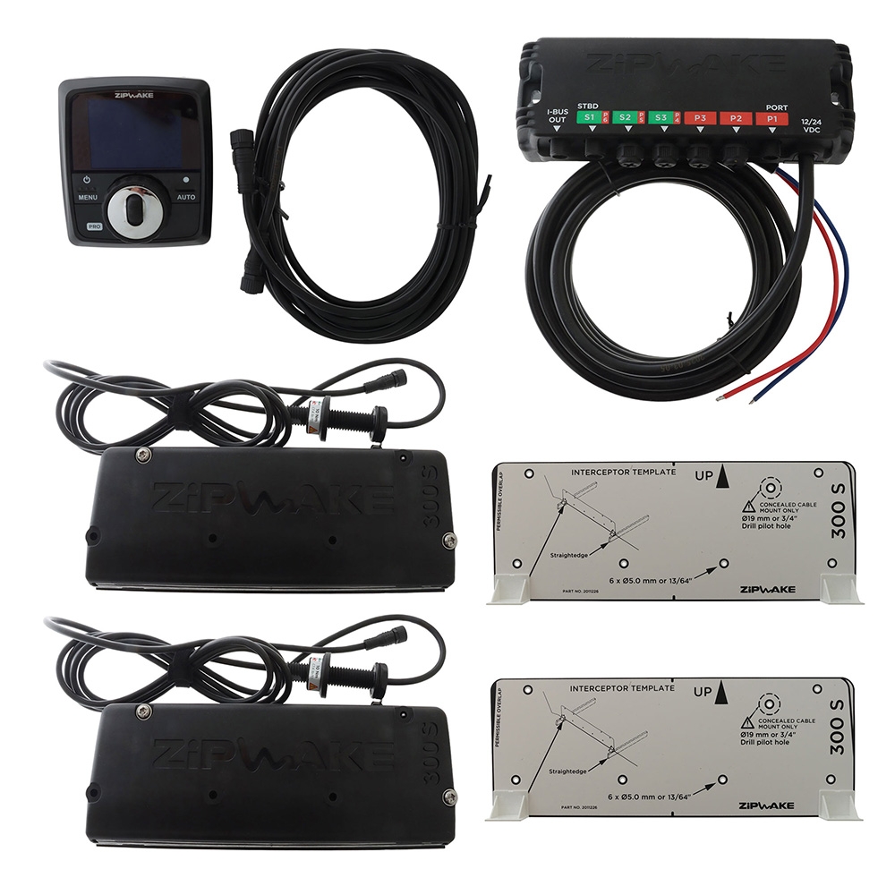 Zipwake KB300-S Dynamic Trim Control System Kit Straight 300mm
