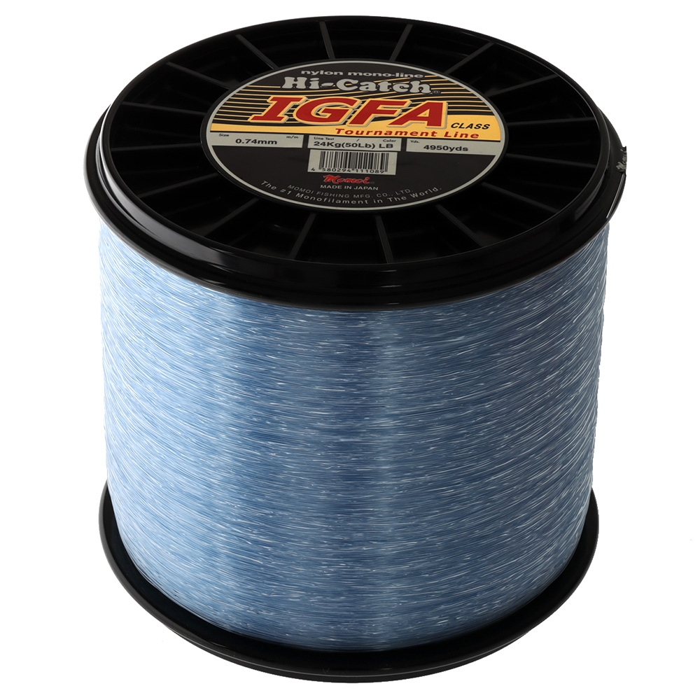 Momoi Hi-Catch IGFA Tournament Mono Line 5lb Spool 4500m 24kg Ice Blue