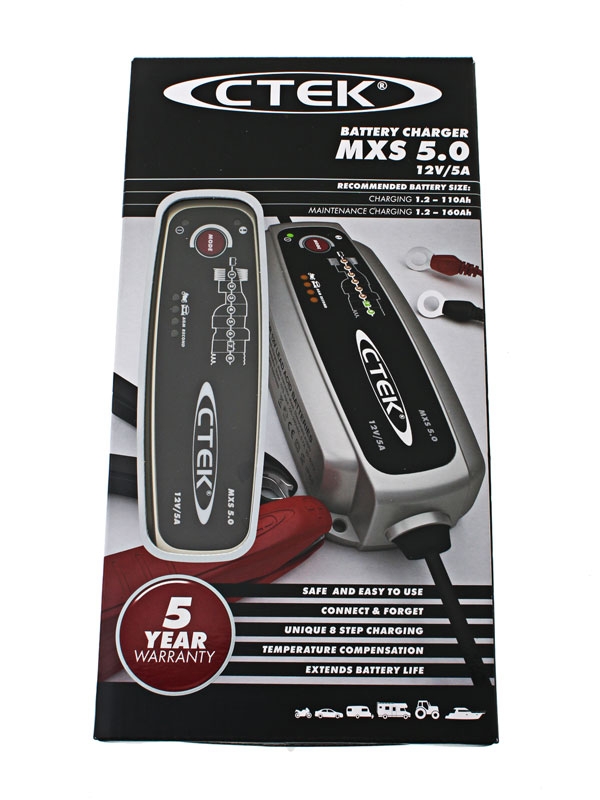 CTEK MXS 5.0T 12V 5A 8-Stage Battery Charger