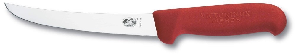 Victorinox Curved Blade Boning Knife Red Handle 15cm