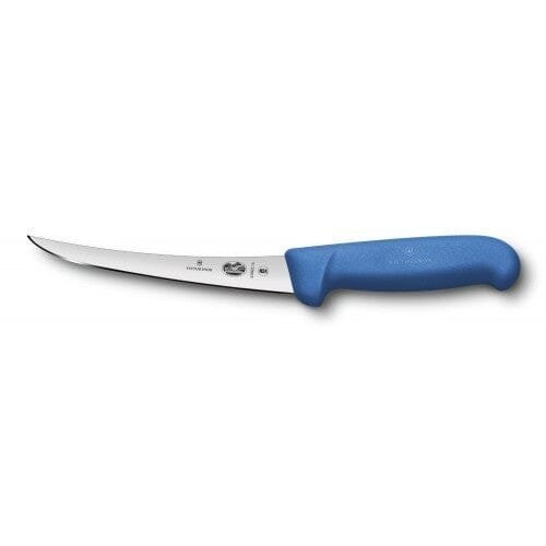 Victorinox Curved Narrow Blade Boning Knife Blue Handle 15cm