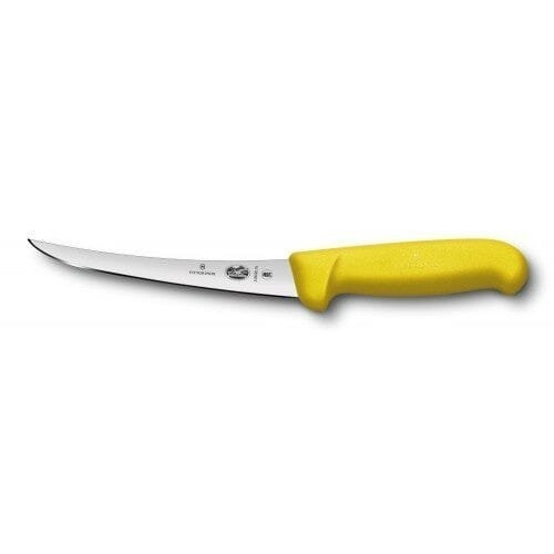 Victorinox Curved Narrow Blade Boning Knife Yellow Handle 15cm