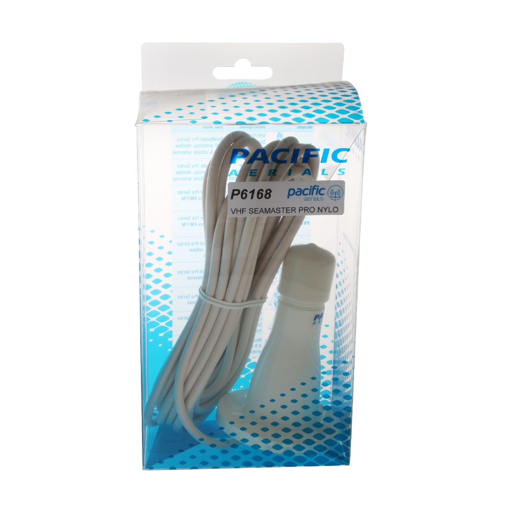 Pacific Aerials VHF Antenna Deck Mount with Cable White