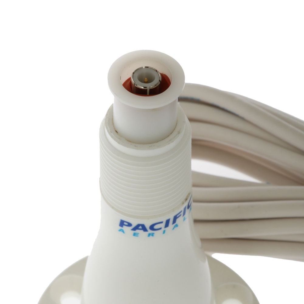 Pacific Aerials VHF Antenna Deck Mount with Cable White