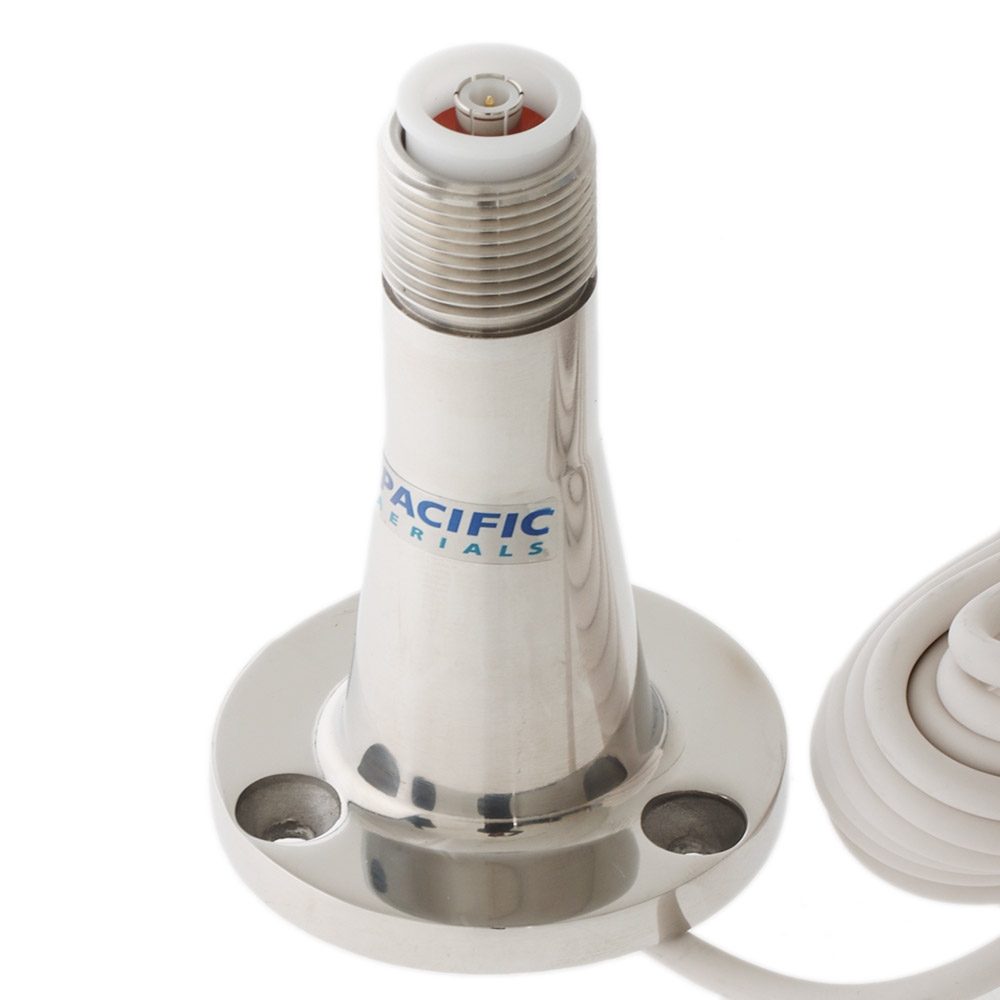 Pacific Aerials P6166 Longreach Pro Stainless Antenna Deck Mount with 5m Cable