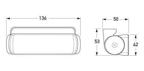 Hella Marine DuraLED WL550 Work Lamp Spread Beam White
