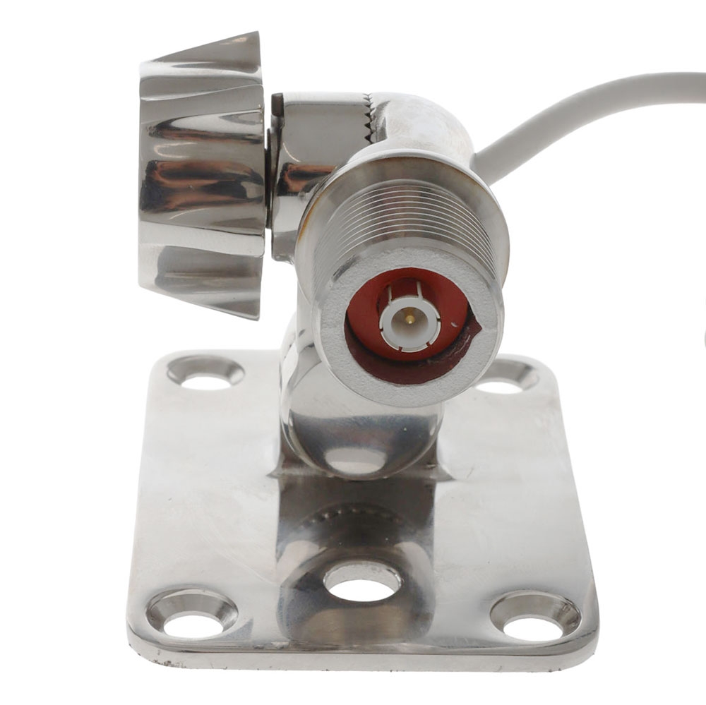 Pacific Aerials Longreach Pro VHF 4-Way Stainless Antenna Deck Mount with 5m Cable