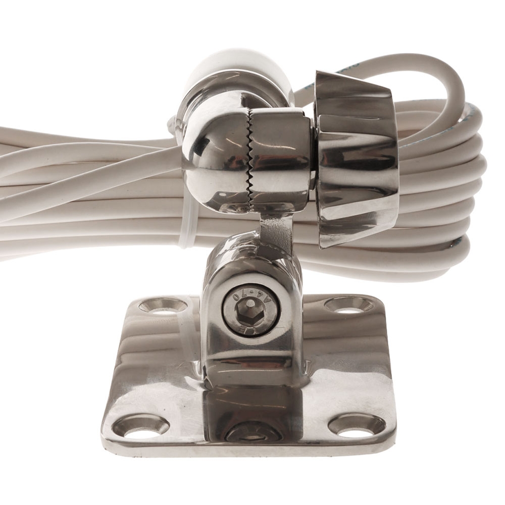 Pacific Aerials Longreach Pro VHF 4-Way Stainless Antenna Deck Mount with 5m Cable