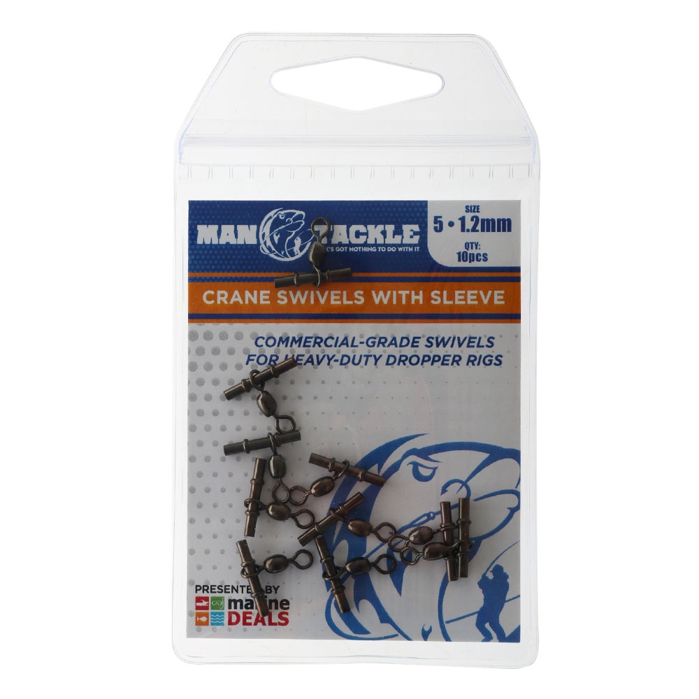 ManTackle Crane Swivels with Sleeve Size 5 1.2mm Qty 10