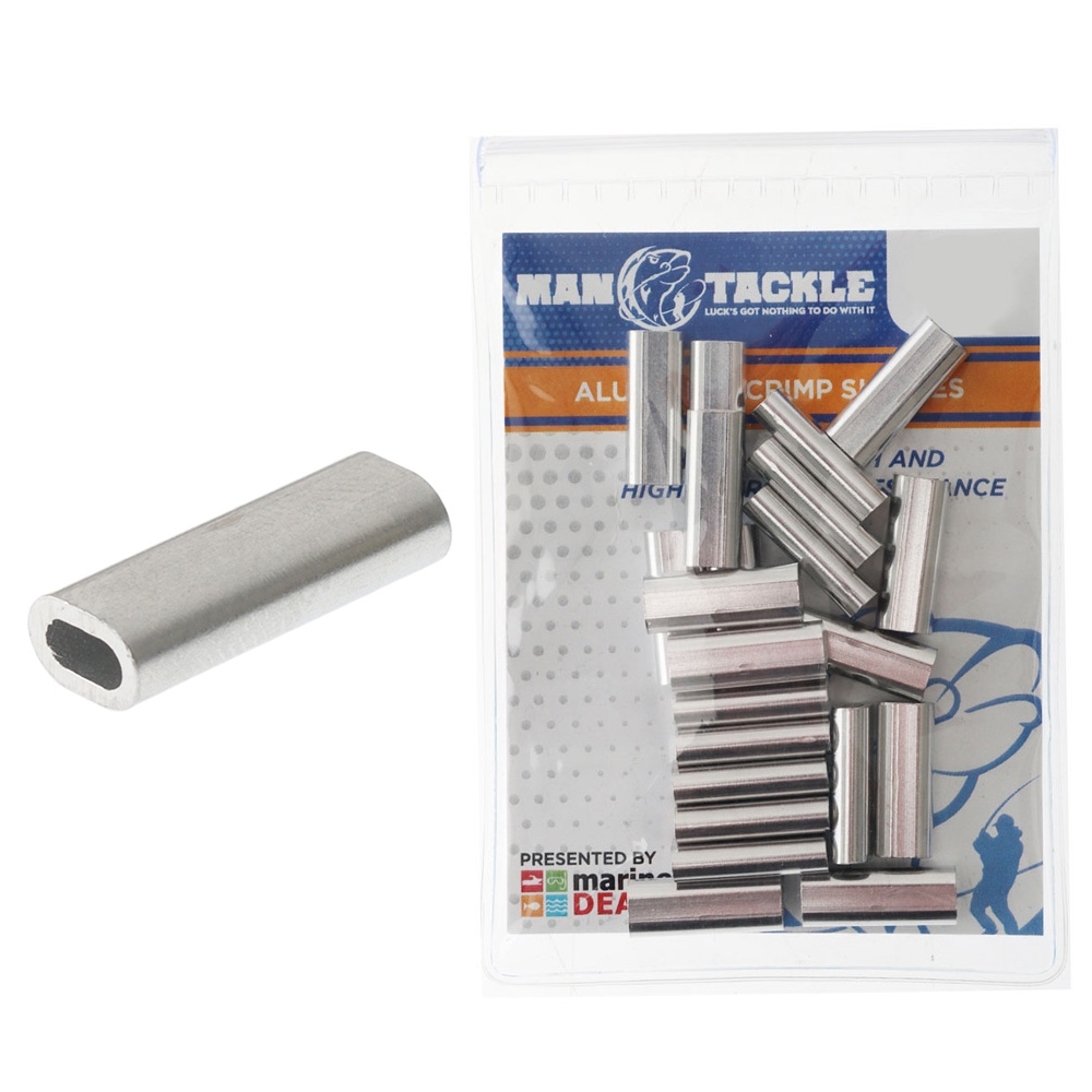 ManTackle Aluminium Crimp Sleeves Qty 20 3.1mm 600-800lb