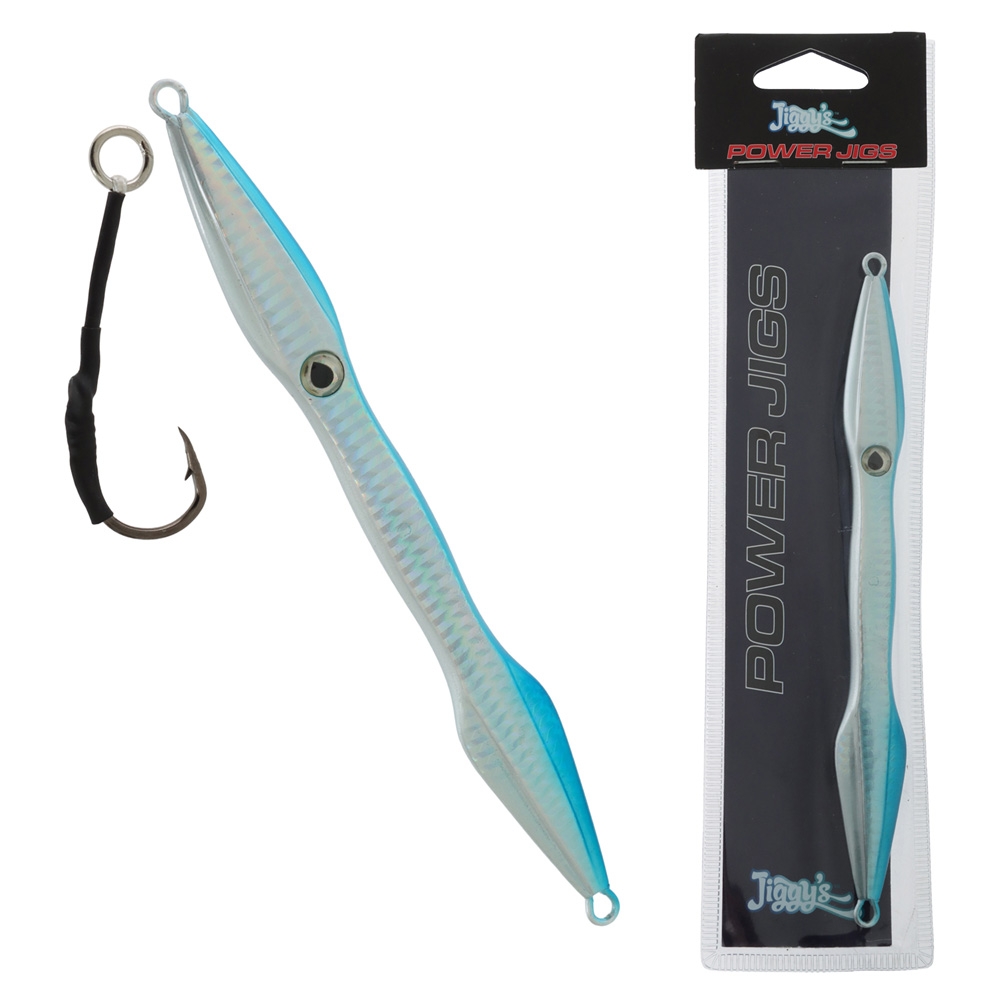 Jiggy's Pencil Jig with 5/0 Jig Hook 185mm 150g Blue