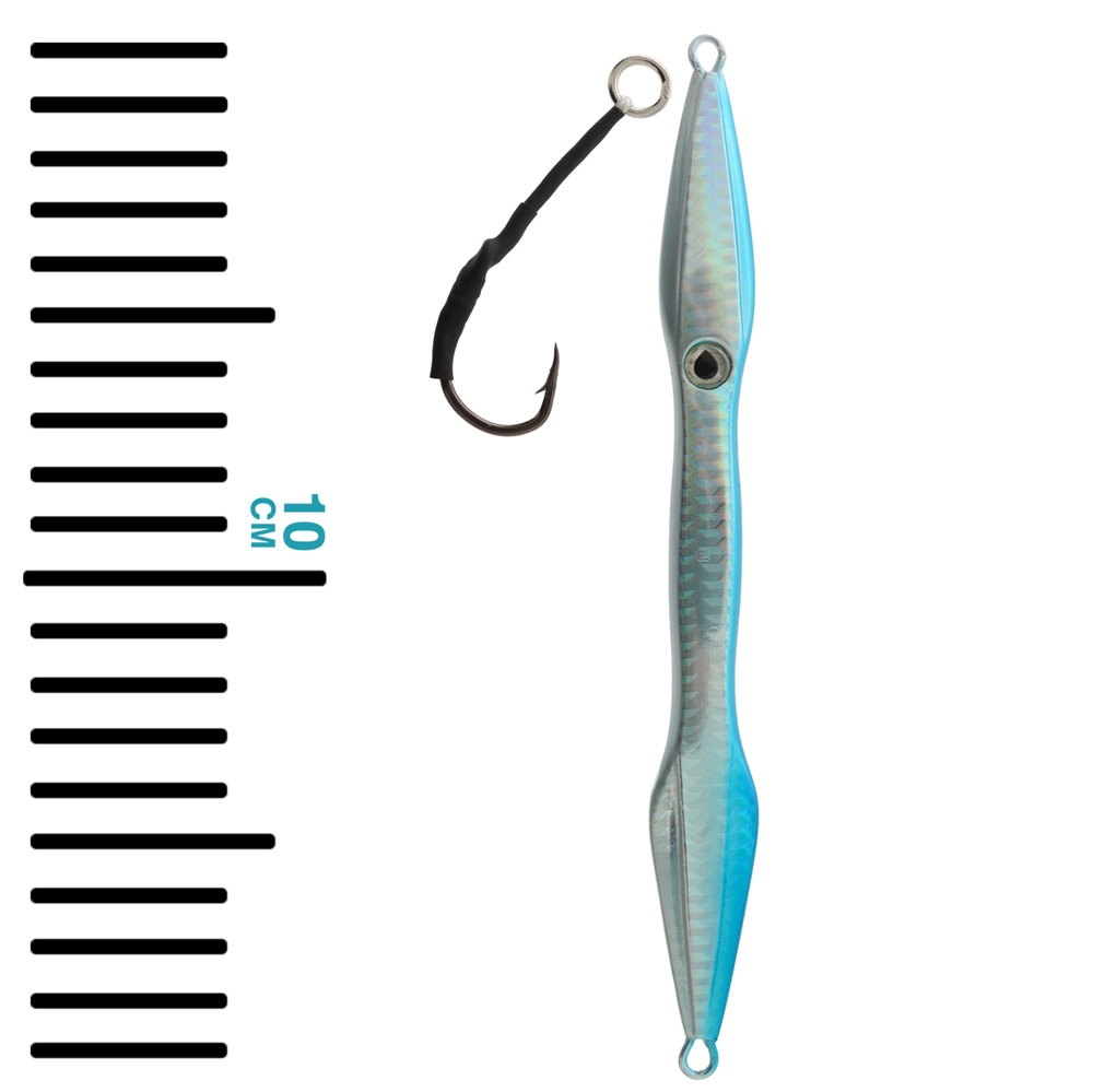 Jiggy's Pencil Jig with 5/0 Jig Hook 185mm 150g Blue
