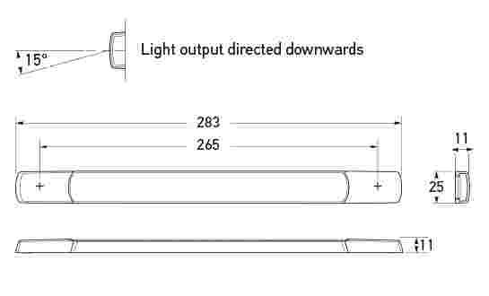 Hella Marine LED Interior/Exterior Surface Mount Awning Lamp 15deg Spread 12v White
