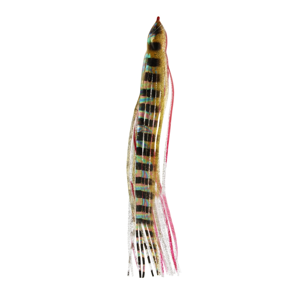 Bonze BS6 Game Lure Replacement Skirt 245mm 28 Black Silver/Gold Red Stripes
