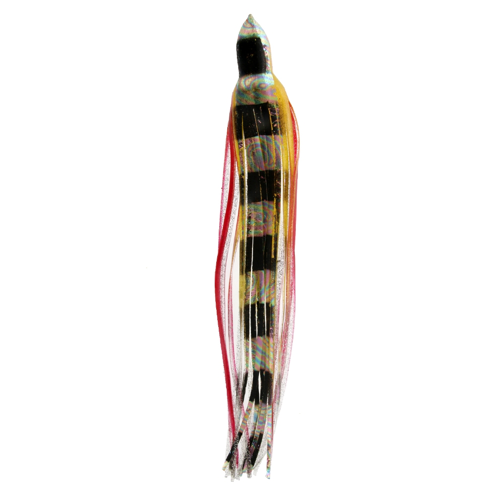 Bonze BS7 Game Lure Replacement Skirt 28cm 28 Black Silver/Gold Red Stripes