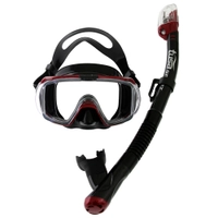TUSA Sport Visio Tri-Ex Adult Dive Mask and Snorkel Set Black/Metallic Dark Red Thumbnail TUSA Sport Visio Tri-Ex Adult Dive Mask and Snorkel Set Black/Metallic Dark Red