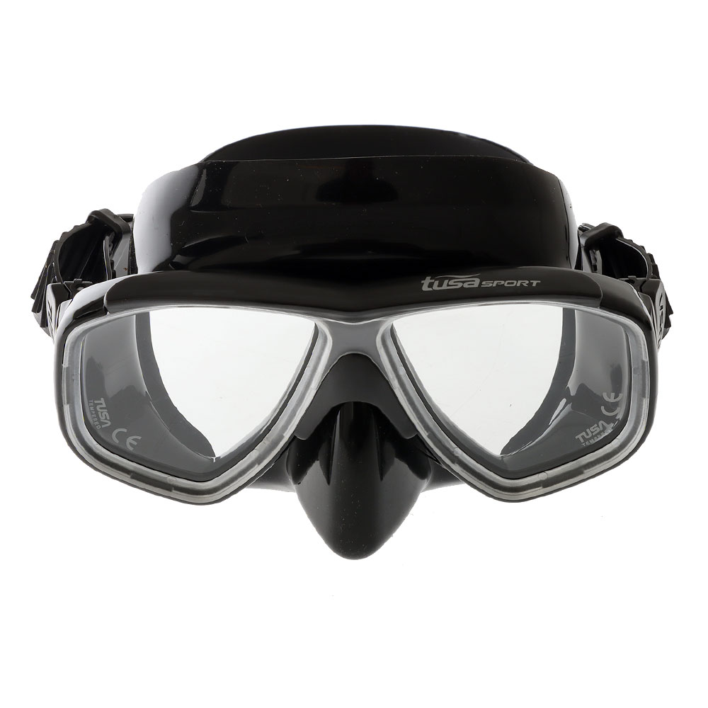 TUSA Splendive Premium Adult Mask and Snorkel Combo Black/Black