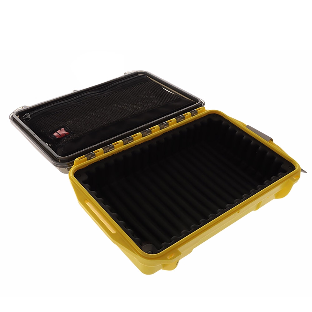 Underwater Kinetics 308 Weatherproof UltraBox Tinted Clear Lid with Pouch and Padded Liner Yellow