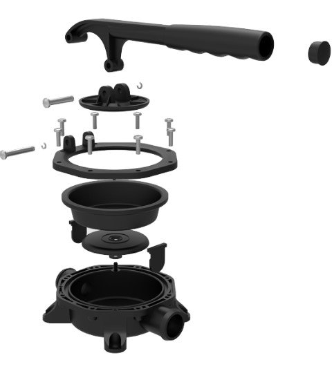 Seaflo Manual Bilge Pump Aluminium Handle 720GPH