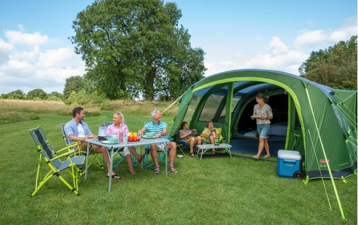 Coleman Weathermaster 6XL 28m² Inflatable Air Tent and Ground Sheet 