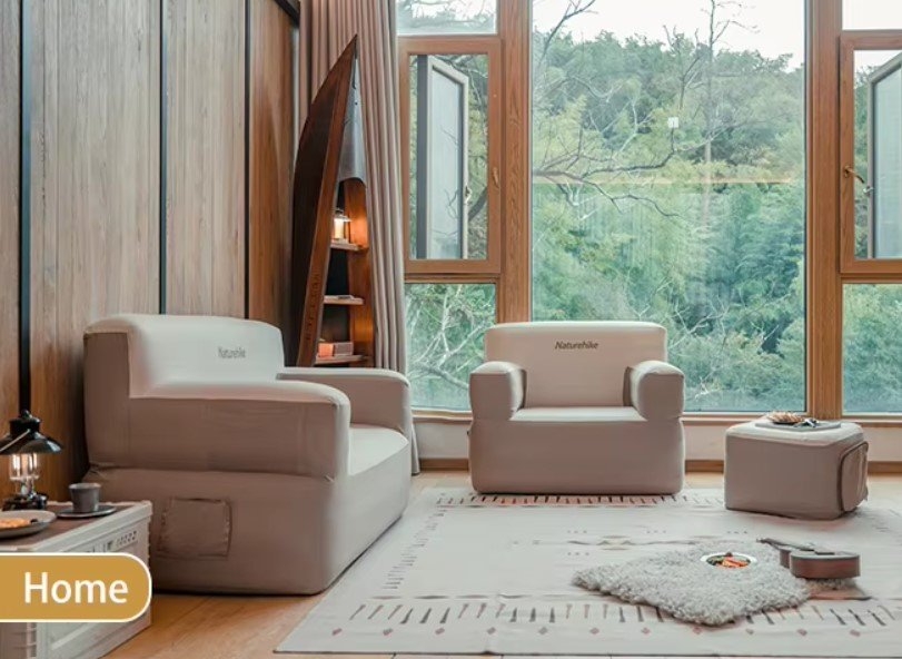 Naturehike Inflatable Double Sofa with Built-In Pump 130cm