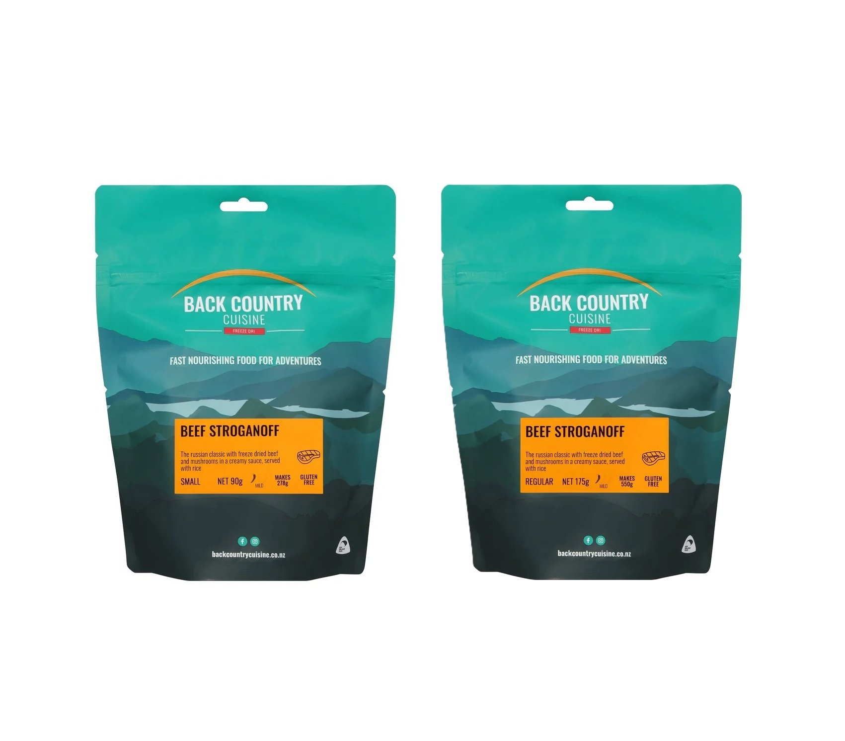 Back Country Cuisine Freeze Dried Meal Beef Stroganoff