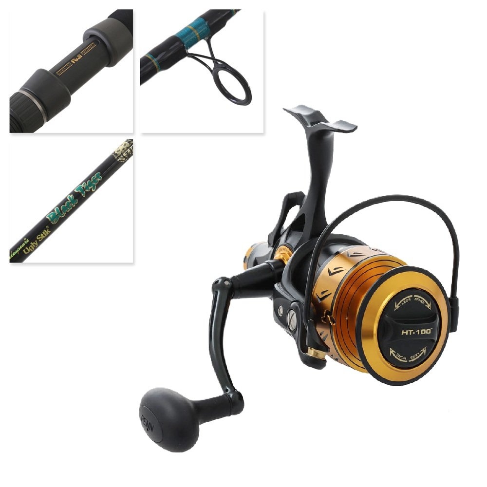 PENN Spinfisher VII Live Liner 6500LL Ugly Stik Black Tiger Strayline Boat Combo 6ft 6in 8-15kg 2pc