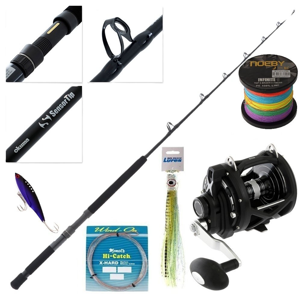 TiCA Oxean OX30 Okuma Sensor Tip Tuna Trolling Combo with Line and Lure 5ft 6in 24kg 1pc