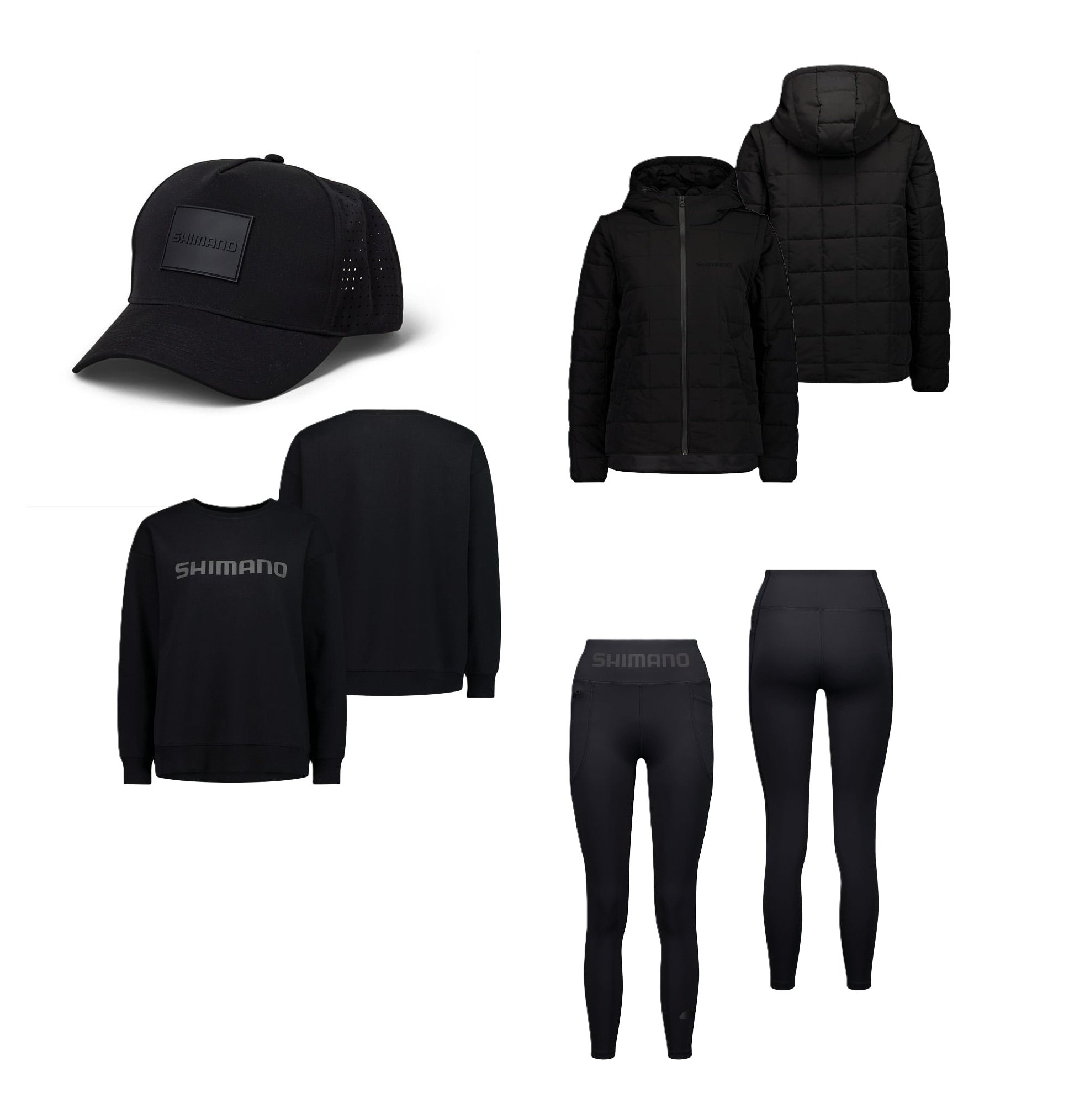 Shimano Black Stealth Womens 4-Piece Clothing Pack
