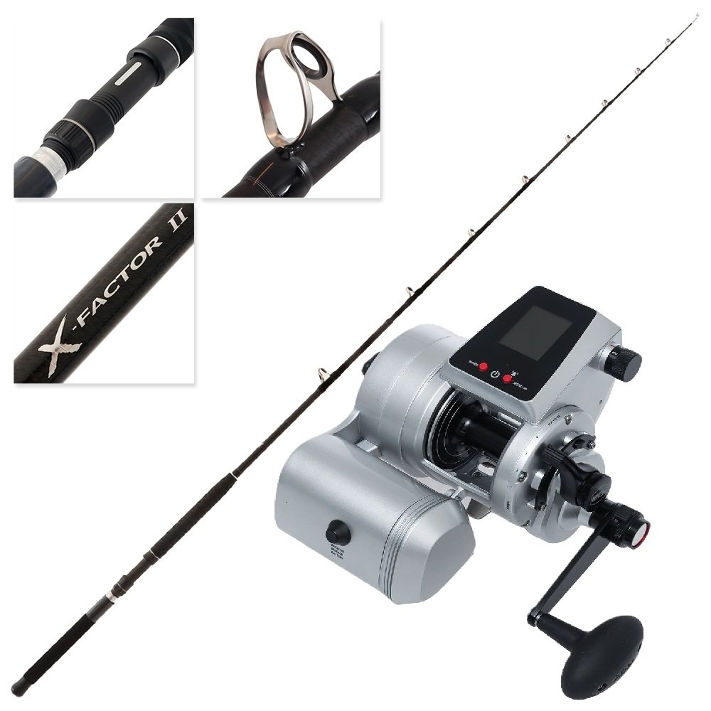 PENN Fathom 30 Okuma X-Factor II Electric Drone Fishing Combo with Battery Braid and Tackle 8ft 6in 15-24kg 2pc