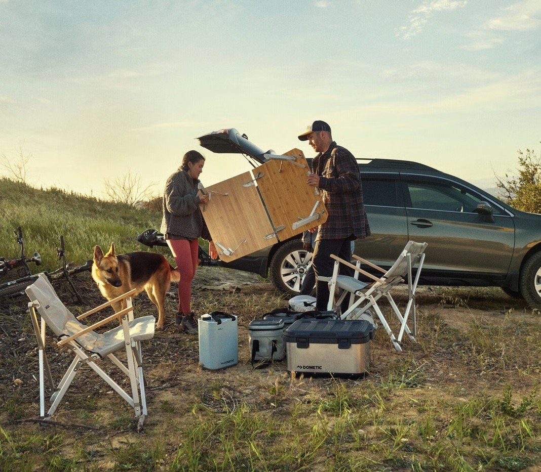 Dometic GO Lightweight Adjustable Compact Bamboo Camping Table - Returned Unit