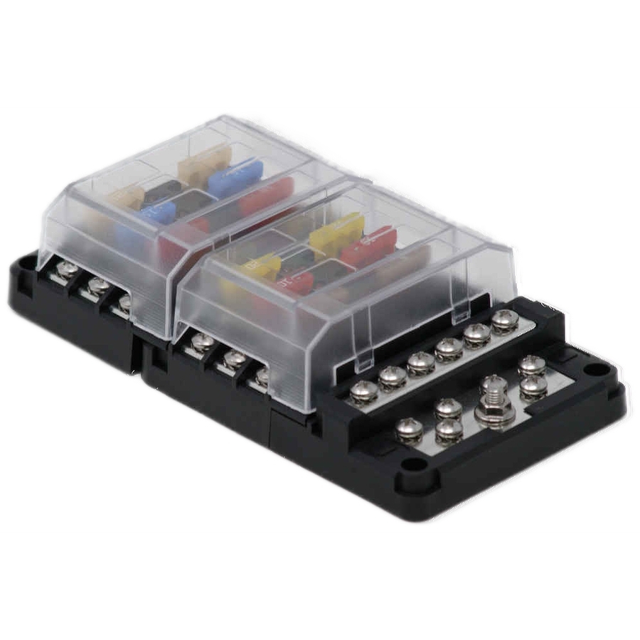 Egis Mobile Electric RT Fuse Block 12 Pos with Ground and LED Indication