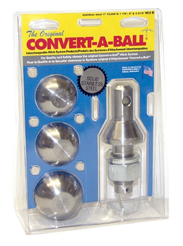Convert-A-Ball 1in 3 Ball Tow Ball Kit Stainless Steel Tow Ball Kit