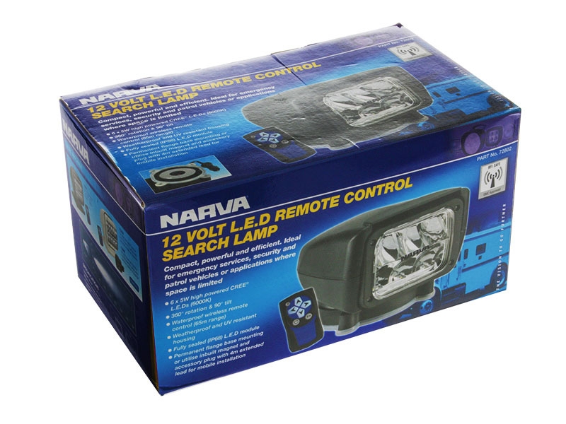 NARVA 12V LED Search Lamp with Wireless Remote 3000lm