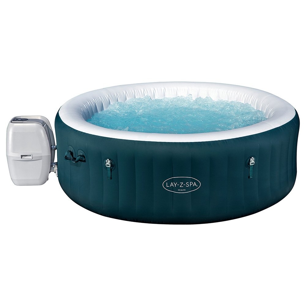 Lay-Z-Spa Miami EnergySense AirJet 6 Portable Inflatable Spa Pool 1.96m Dark Green