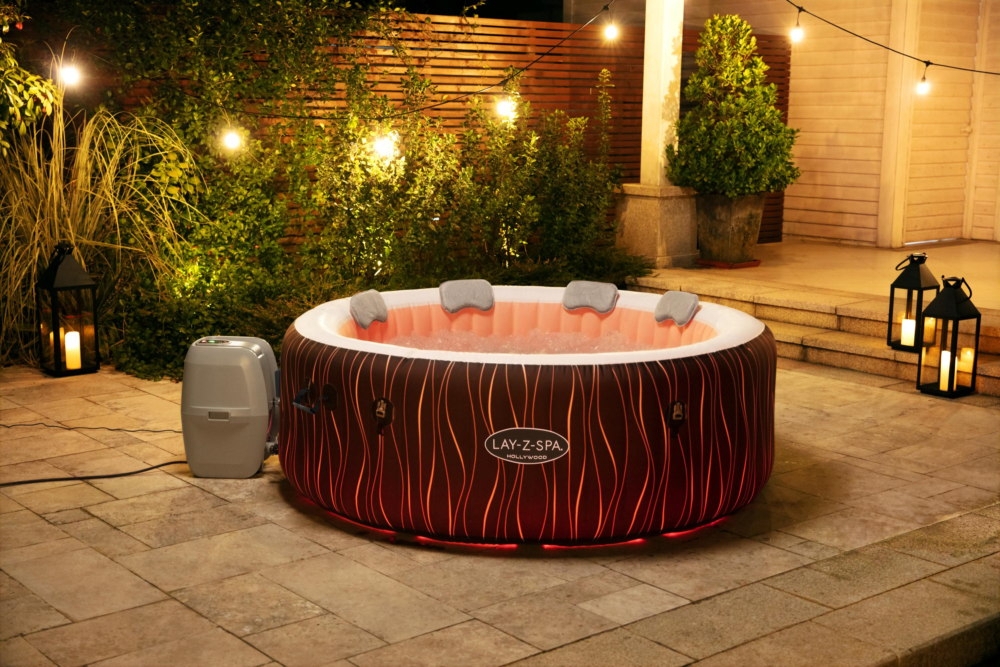 Lay-Z-Spa Hollywood Airjet Portable Inflatable Spa Pool 1.96m 908L