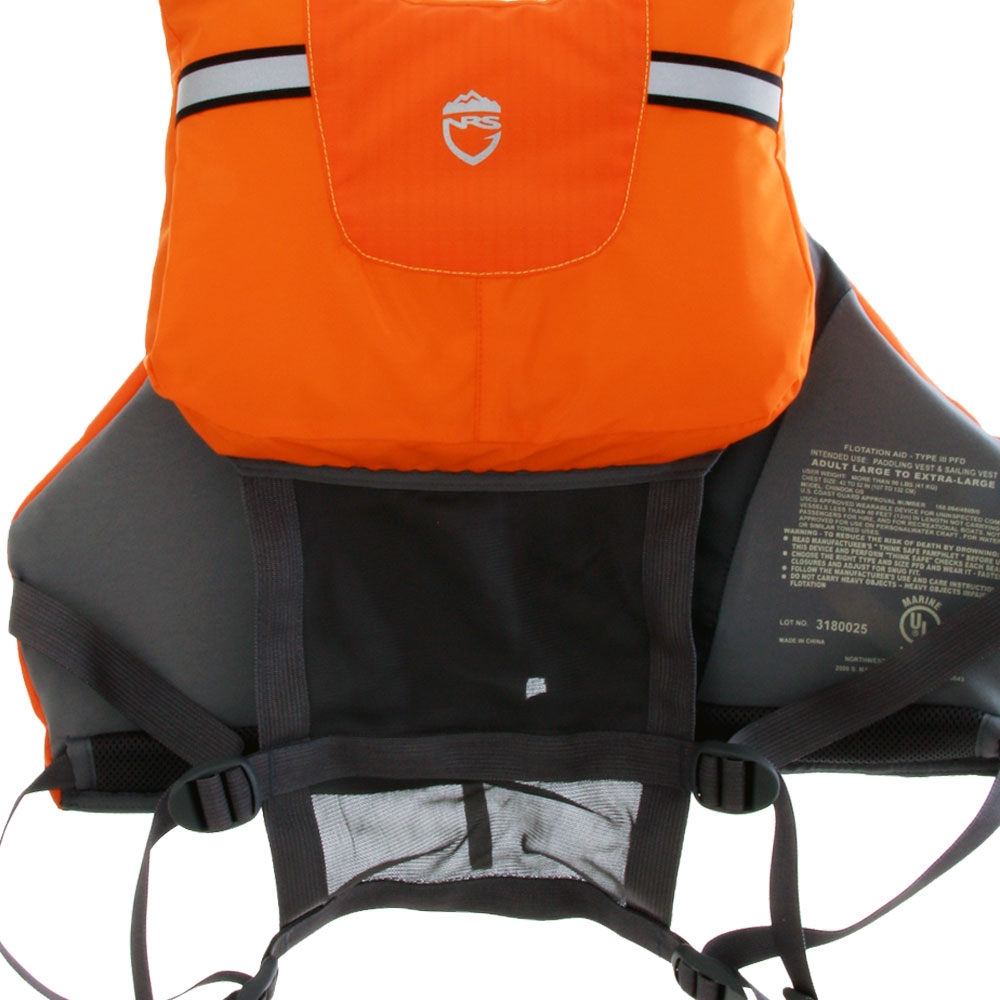 NRS Chinook Mesh Back USCG Type III Fishing PFD Orange