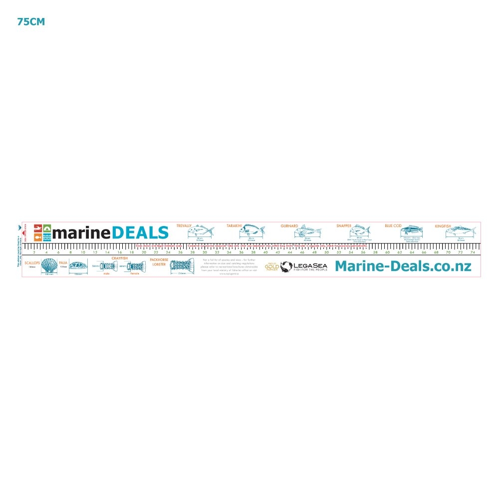 Marine Deals Fish Measure Sticker