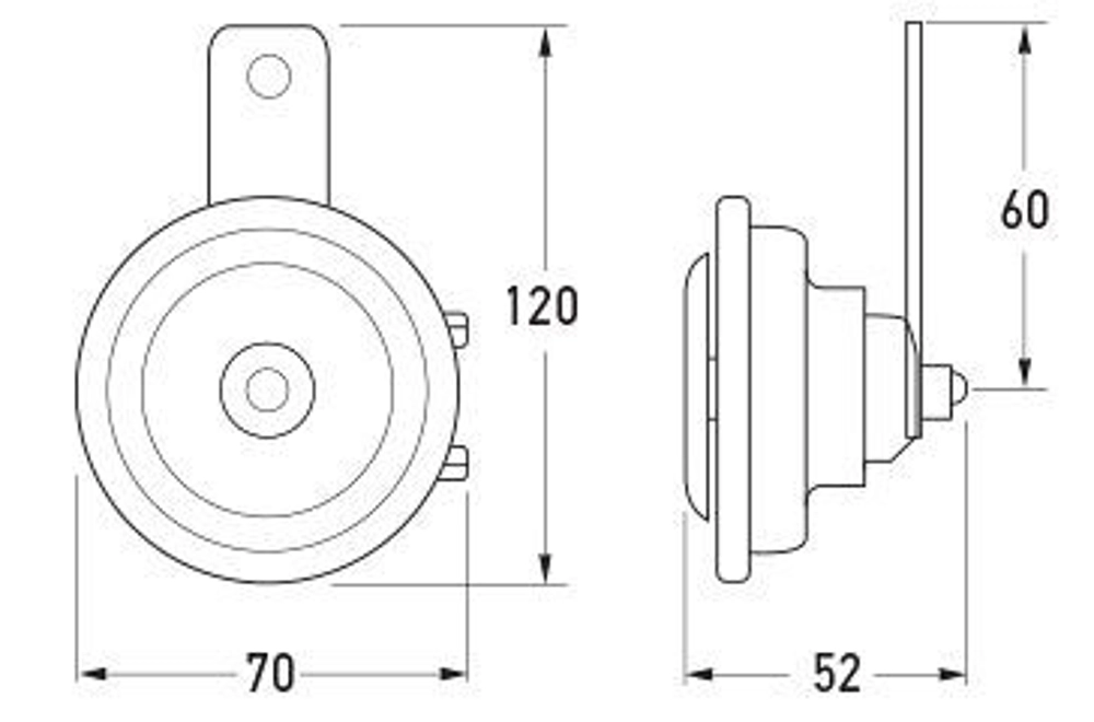 Hella Marine S70 Compact Horn 12V Hella Marine S70 Compact Horn 12V