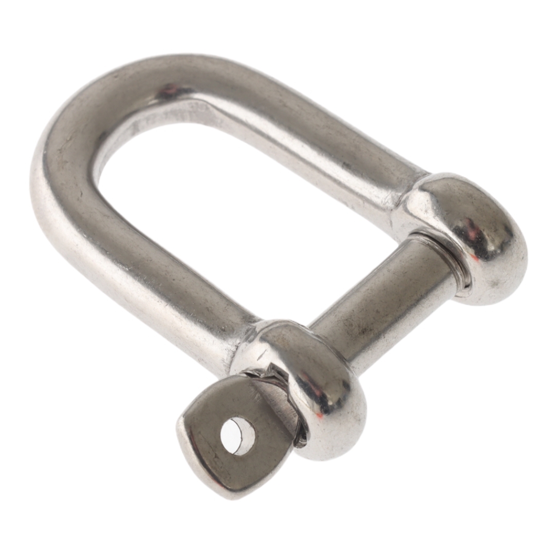Cleveco 316 Stainless Steel Forged D Shackles with Captive Bolt 8mm