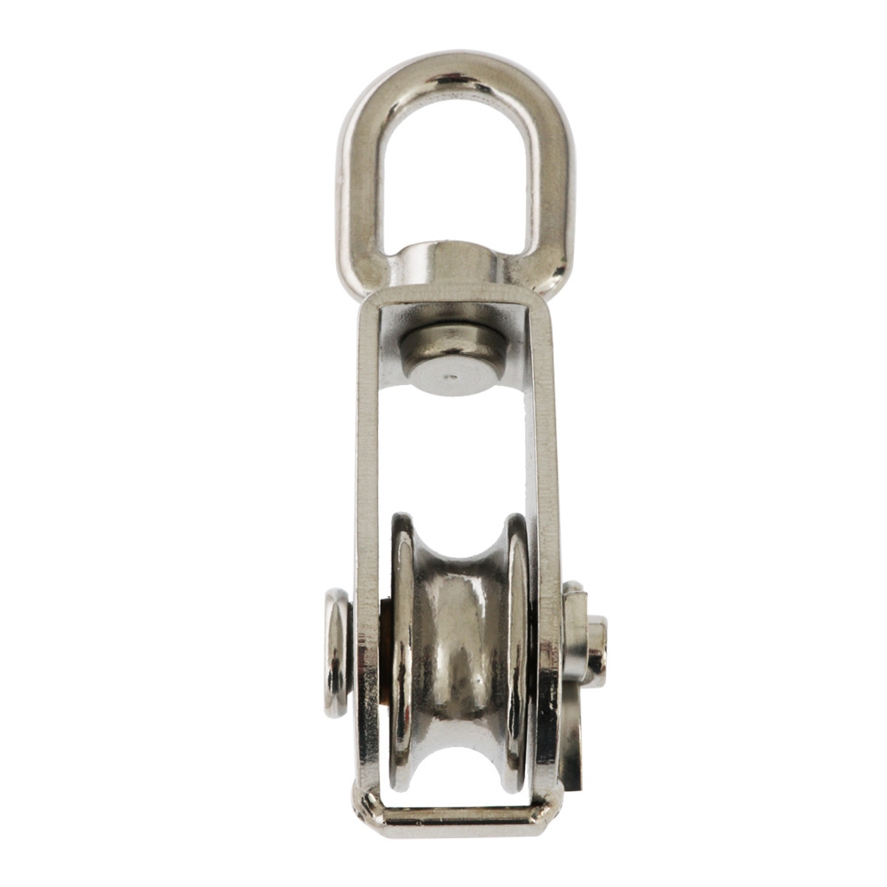 Cleveco 316 Stainless Steel Rope Pulleys Single Sheave Swivel Eye 75mm