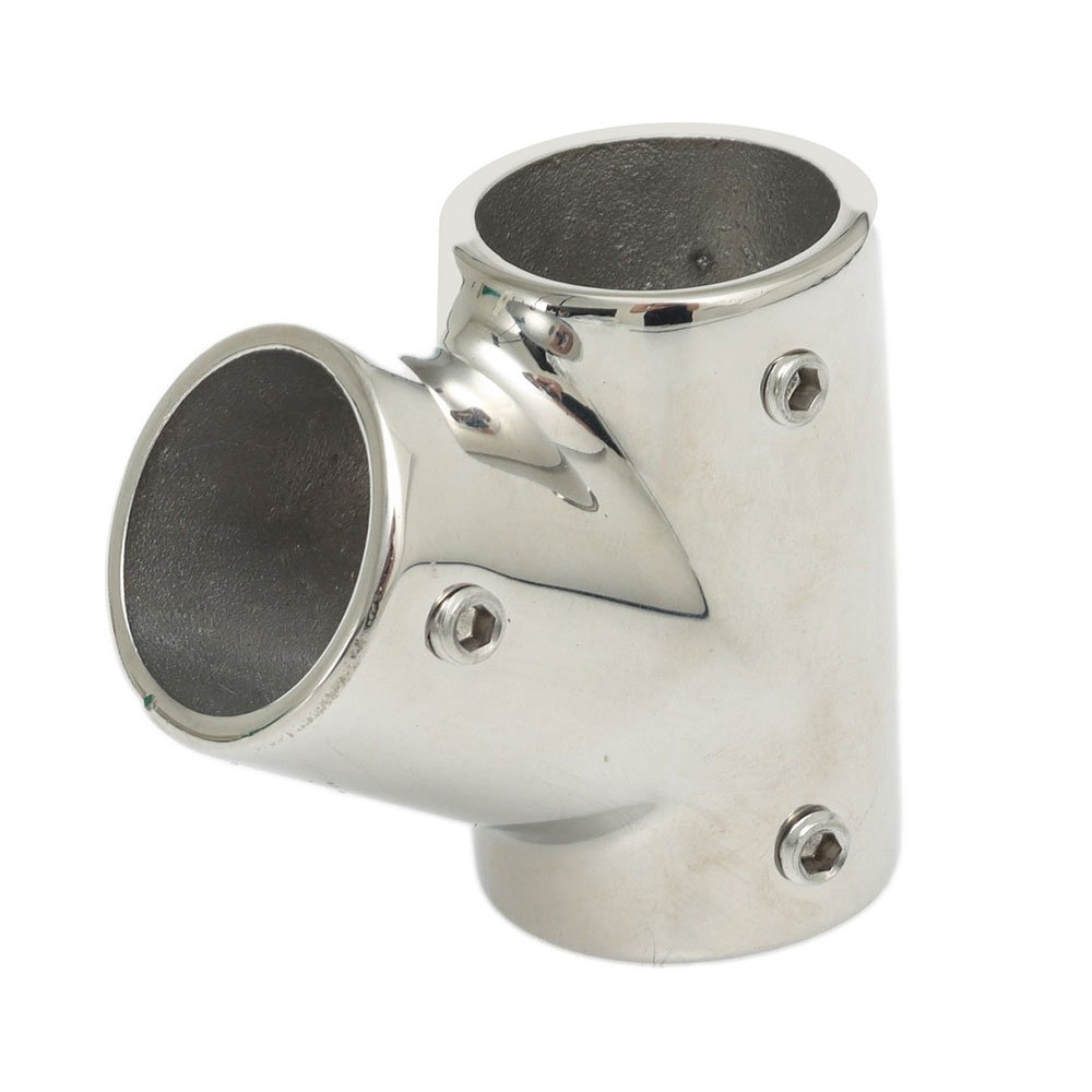 Cleveco 316 Stainless Steel Left Tee Rail Fitting 60-Degree