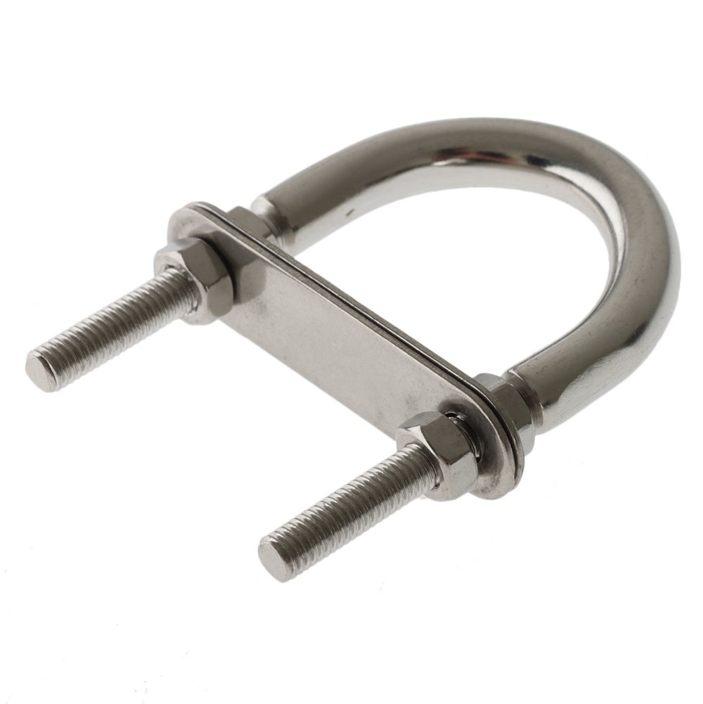 Cleveco 316 Stainless Steel U-Bolt with Two Nuts and One Plate 5x60mm
