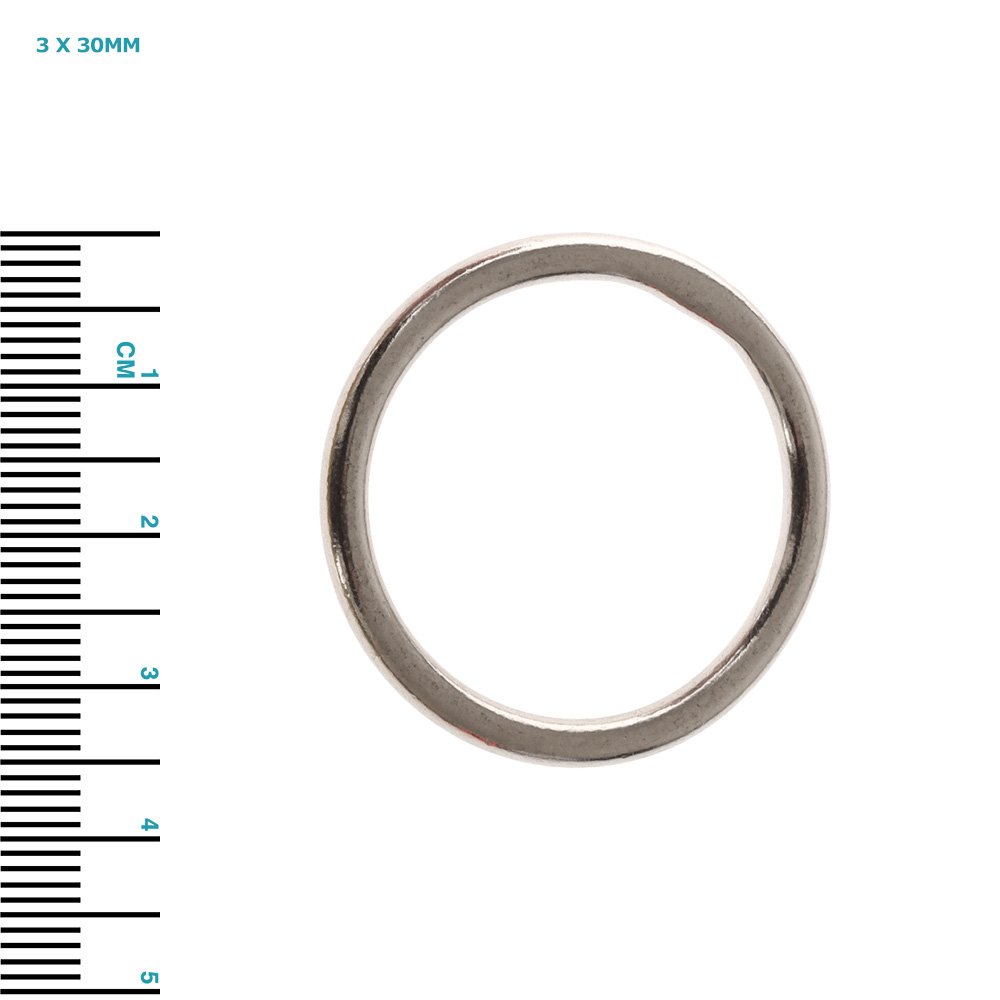 Cleveco 316 Stainless Steel Round Ring 3x30mm